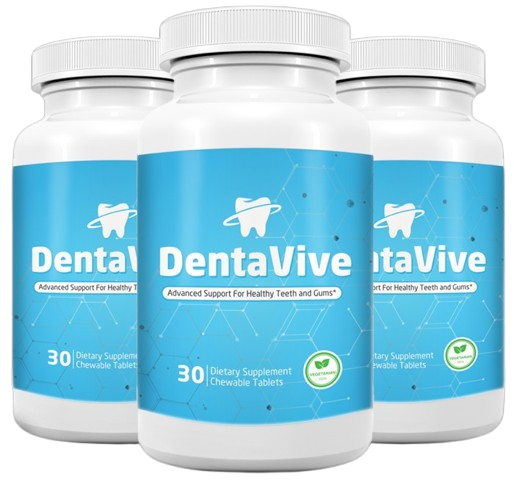 Three bottles of DentaVive product
